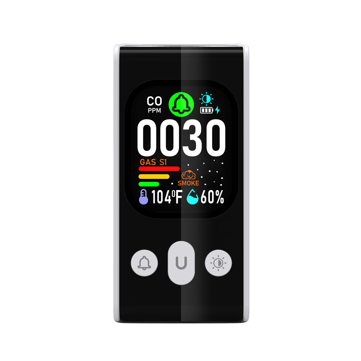 HomeRoam Safety PTH-253D 5-in-1 Plug-In CO, Gas & Smoke Monitor