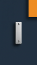 Wall-mount bracket with brushed metal finish